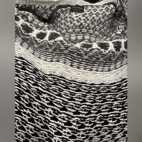 Lara Knit Black & Gray Mohair Wool Sweater Cardigan, Made in Italy 🇮🇹 - size M - Picture 11 of 12